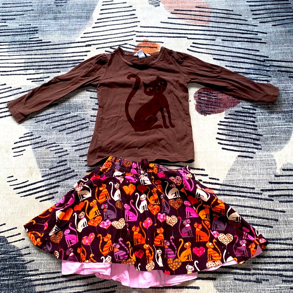 Cat theme toddlers matching set